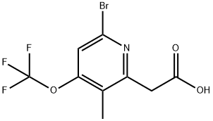 6-Bromo-3-methyl-4-(trifluoromethoxy)pyridine-2-acetic acid 구조식 이미지