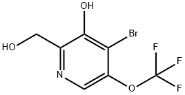 4-Bromo-3-hydroxy-5-(trifluoromethoxy)pyridine-2-methanol Structure