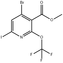 Methyl 4-bromo-6-iodo-2-(trifluoromethoxy)pyridine-3-carboxylate Structure