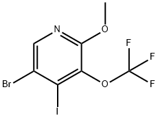 5-Bromo-4-iodo-2-methoxy-3-(trifluoromethoxy)pyridine Structure