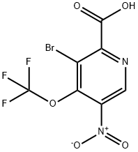 3-Bromo-5-nitro-4-(trifluoromethoxy)pyridine-2-carboxylic acid Structure