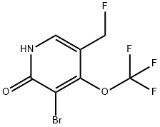 3-Bromo-5-(fluoromethyl)-2-hydroxy-4-(trifluoromethoxy)pyridine Structure