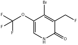 4-Bromo-3-(fluoromethyl)-2-hydroxy-5-(trifluoromethoxy)pyridine Structure