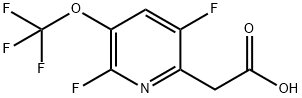 2,5-Difluoro-3-(trifluoromethoxy)pyridine-6-acetic acid Structure