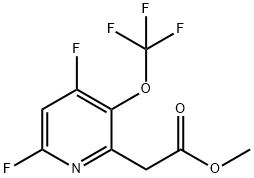 Methyl 4,6-difluoro-3-(trifluoromethoxy)pyridine-2-acetate Structure