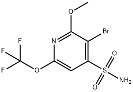 3-Bromo-2-methoxy-6-(trifluoromethoxy)pyridine-4-sulfonamide Structure