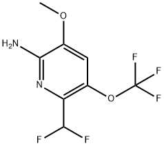 2-Amino-6-(difluoromethyl)-3-methoxy-5-(trifluoromethoxy)pyridine Structure