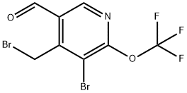 3-Bromo-4-(bromomethyl)-2-(trifluoromethoxy)pyridine-5-carboxaldehyde Structure