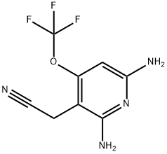 2,6-Diamino-4-(trifluoromethoxy)pyridine-3-acetonitrile Structure