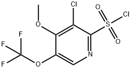 3-Chloro-4-methoxy-5-(trifluoromethoxy)pyridine-2-sulfonyl chloride Structure