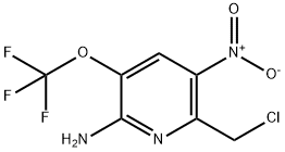 2-Amino-6-(chloromethyl)-5-nitro-3-(trifluoromethoxy)pyridine Structure