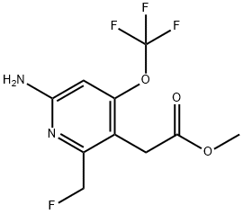 Methyl 6-amino-2-(fluoromethyl)-4-(trifluoromethoxy)pyridine-3-acetate Structure