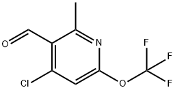 4-Chloro-2-methyl-6-(trifluoromethoxy)pyridine-3-carboxaldehyde Structure