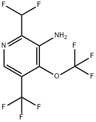 3-Amino-2-(difluoromethyl)-4-(trifluoromethoxy)-5-(trifluoromethyl)pyridine Structure