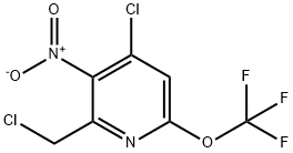 4-Chloro-2-(chloromethyl)-3-nitro-6-(trifluoromethoxy)pyridine Structure