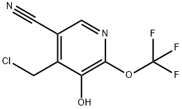 4-(Chloromethyl)-5-cyano-3-hydroxy-2-(trifluoromethoxy)pyridine Structure