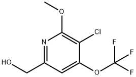 3-Chloro-2-methoxy-4-(trifluoromethoxy)pyridine-6-methanol Structure