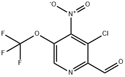 3-Chloro-4-nitro-5-(trifluoromethoxy)pyridine-2-carboxaldehyde Structure