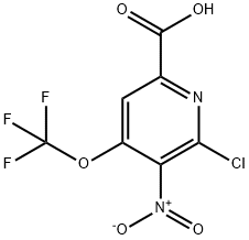 2-Chloro-3-nitro-4-(trifluoromethoxy)pyridine-6-carboxylic acid Structure