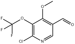 2-Chloro-4-methoxy-3-(trifluoromethoxy)pyridine-5-carboxaldehyde Structure