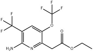 Ethyl 2-amino-5-(trifluoromethoxy)-3-(trifluoromethyl)pyridine-6-acetate Structure