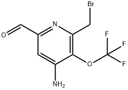 4-Amino-2-(bromomethyl)-3-(trifluoromethoxy)pyridine-6-carboxaldehyde Structure