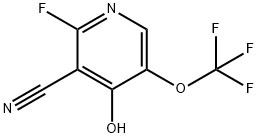 3-Cyano-2-fluoro-4-hydroxy-5-(trifluoromethoxy)pyridine Structure