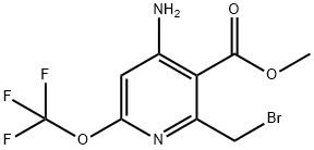 Methyl 4-amino-2-(bromomethyl)-6-(trifluoromethoxy)pyridine-3-carboxylate Structure