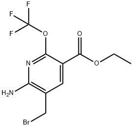 Ethyl 2-amino-3-(bromomethyl)-6-(trifluoromethoxy)pyridine-5-carboxylate Structure