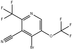 4-Bromo-3-cyano-5-(trifluoromethoxy)-2-(trifluoromethyl)pyridine Structure