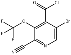 5-Bromo-2-cyano-3-(trifluoromethoxy)pyridine-4-carbonyl chloride Structure