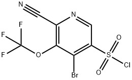 4-Bromo-2-cyano-3-(trifluoromethoxy)pyridine-5-sulfonyl chloride Structure