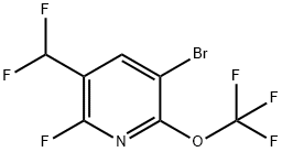 3-Bromo-5-(difluoromethyl)-6-fluoro-2-(trifluoromethoxy)pyridine Structure