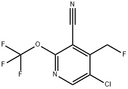 5-Chloro-3-cyano-4-(fluoromethyl)-2-(trifluoromethoxy)pyridine Structure