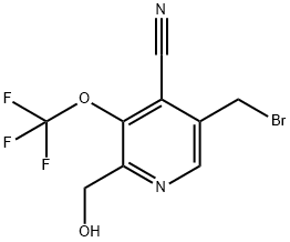 5-(Bromomethyl)-4-cyano-3-(trifluoromethoxy)pyridine-2-methanol 구조식 이미지