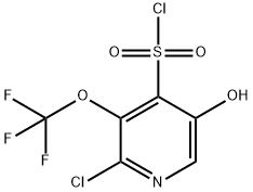 2-Chloro-5-hydroxy-3-(trifluoromethoxy)pyridine-4-sulfonyl chloride Structure