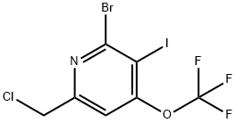 2-Bromo-6-(chloromethyl)-3-iodo-4-(trifluoromethoxy)pyridine Structure