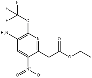 Ethyl 3-amino-5-nitro-2-(trifluoromethoxy)pyridine-6-acetate Structure