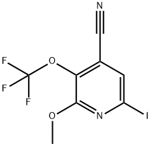 4-Cyano-6-iodo-2-methoxy-3-(trifluoromethoxy)pyridine Structure