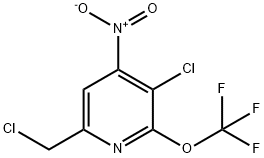 3-Chloro-6-(chloromethyl)-4-nitro-2-(trifluoromethoxy)pyridine Structure