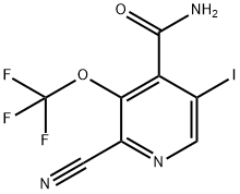 2-Cyano-5-iodo-3-(trifluoromethoxy)pyridine-4-carboxamide Structure