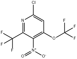 6-Chloro-3-nitro-4-(trifluoromethoxy)-2-(trifluoromethyl)pyridine Structure