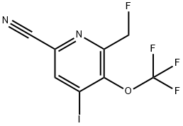 6-Cyano-2-(fluoromethyl)-4-iodo-3-(trifluoromethoxy)pyridine Structure