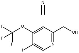 3-Cyano-5-iodo-4-(trifluoromethoxy)pyridine-2-methanol 구조식 이미지