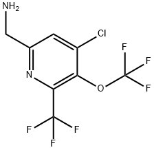 6-(Aminomethyl)-4-chloro-3-(trifluoromethoxy)-2-(trifluoromethyl)pyridine Structure