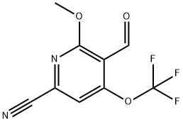 6-Cyano-2-methoxy-4-(trifluoromethoxy)pyridine-3-carboxaldehyde Structure