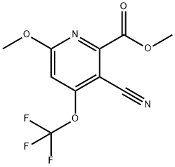 Methyl 3-cyano-6-methoxy-4-(trifluoromethoxy)pyridine-2-carboxylate Structure