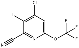 4-Chloro-2-cyano-3-iodo-6-(trifluoromethoxy)pyridine Structure