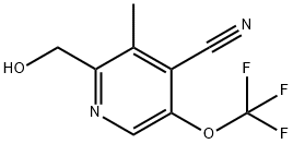 4-Cyano-3-methyl-5-(trifluoromethoxy)pyridine-2-methanol Structure