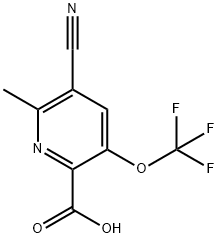 3-Cyano-2-methyl-5-(trifluoromethoxy)pyridine-6-carboxylic acid Structure